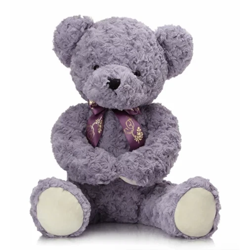 Shy Teddy Bear Toy - Purple