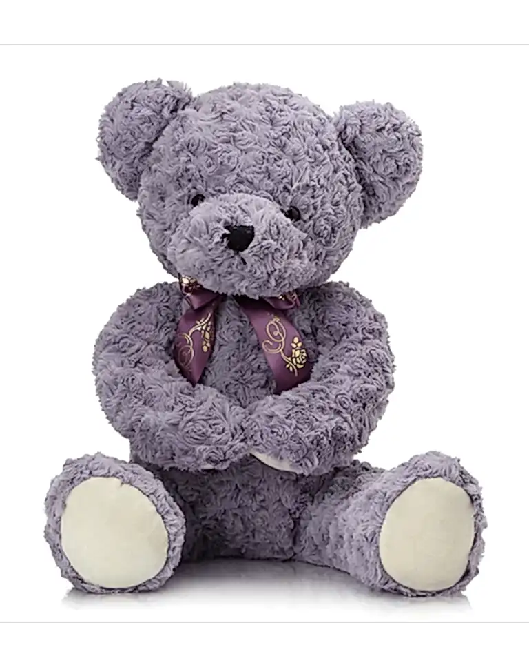 Shy Teddy Bear Toy - Purplea