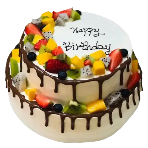 Chocolate Birthday Cake 8+6 inches