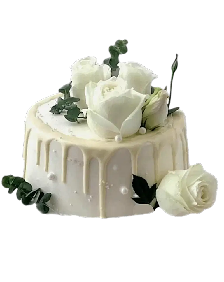 Fresh Cream Birthday Cake White Rosea