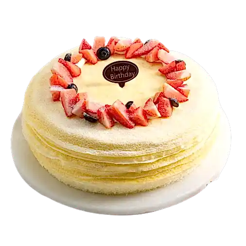Fresh Cream Birthday Cake - Durian Filling