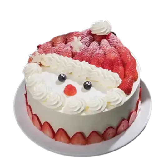Christmas Fresh Cream Birthday Cake -Santa Claus