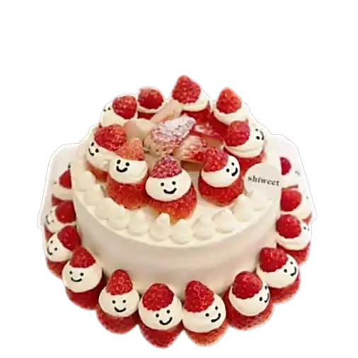 Christmas Fresh Cream Strawberry Birthday Cake 