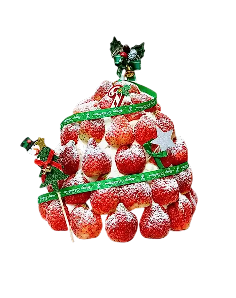Christmas Fresh Cream Strawberry Birthday Cake a