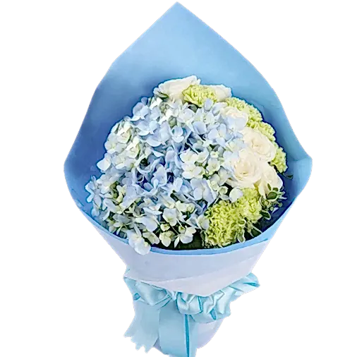 Mixed Flowers Bouquet of White Roses, Hydrangea etc