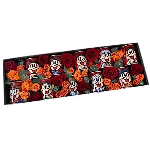 Christmas Flowers Gift Box - Merry Christmas Xmas