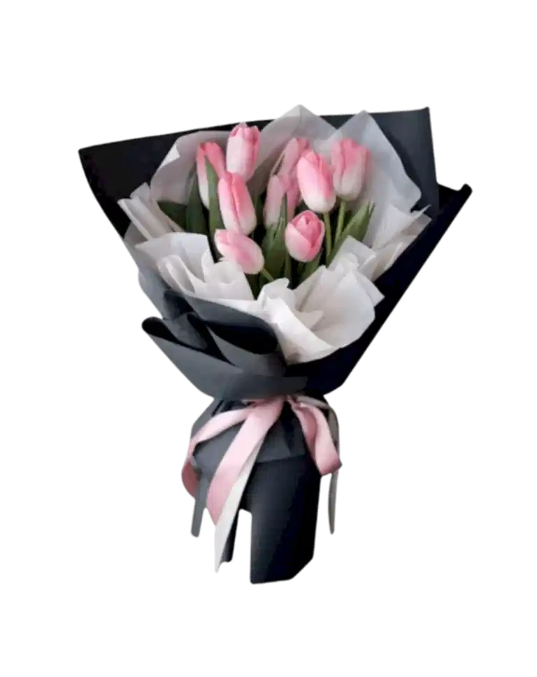 9 Pink Tulips a