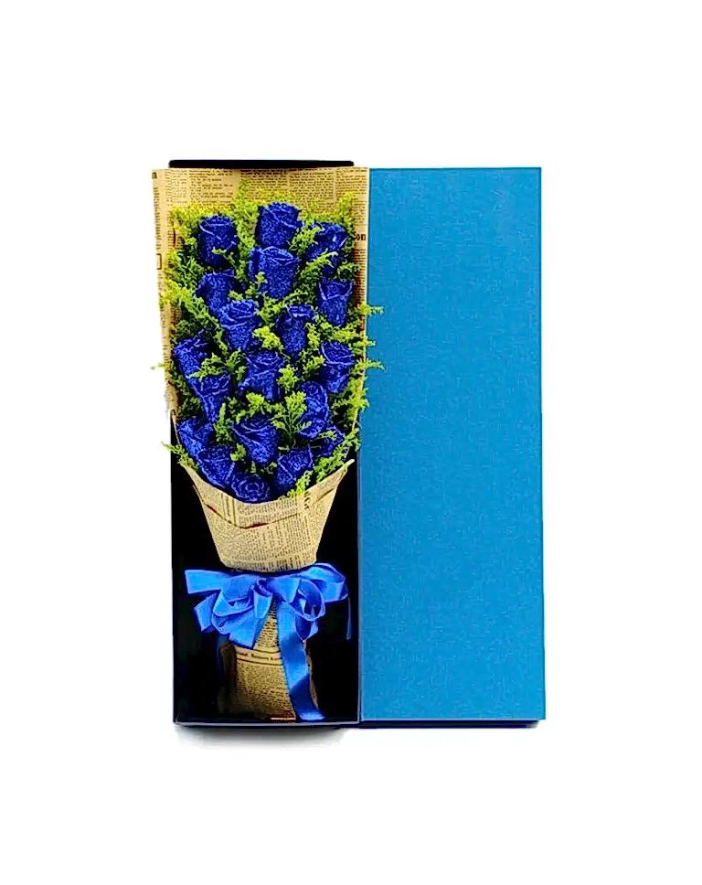20 Blue Roses in Luxury Boxa