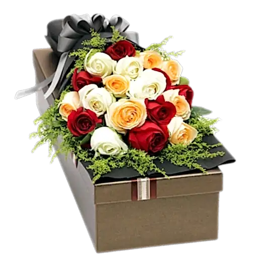 20 Mixed Roses in Luxury Box