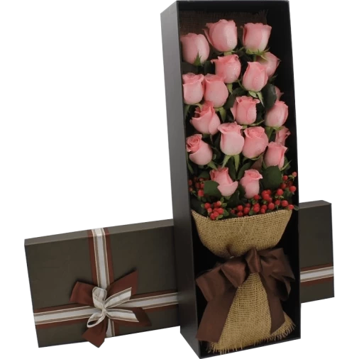 20 Pink Roses in Luxuy Box