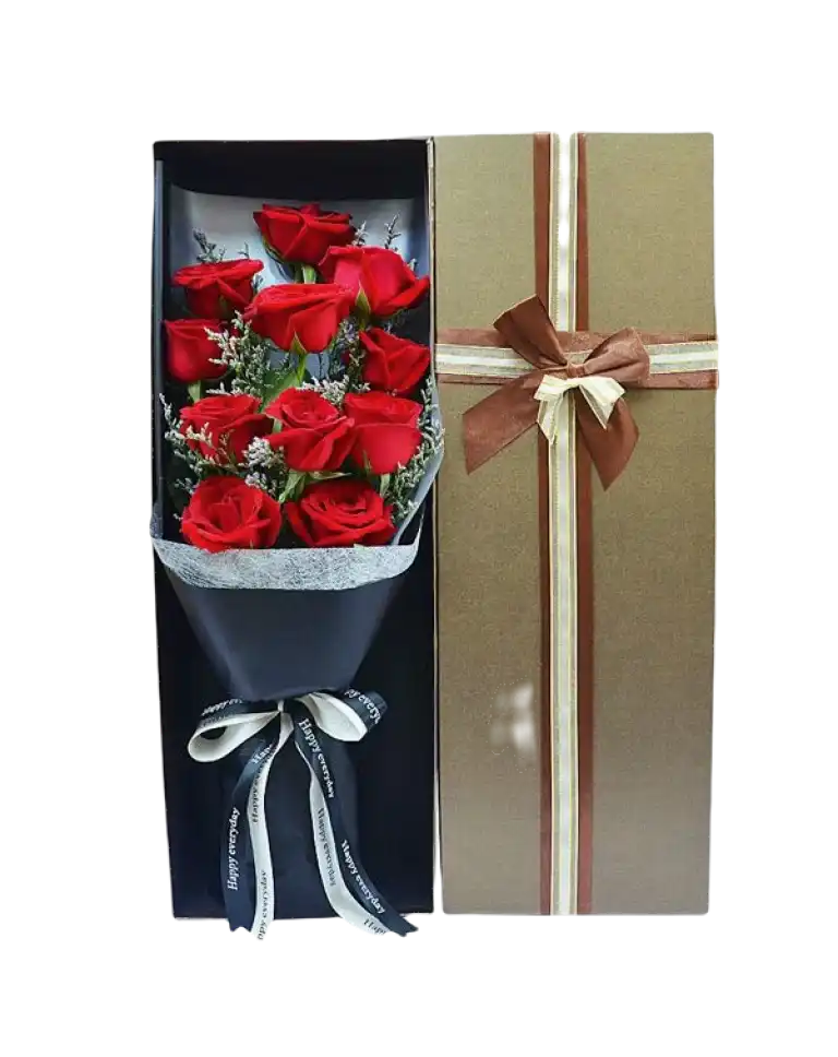 11 Red Roses in Luxury Boxa
