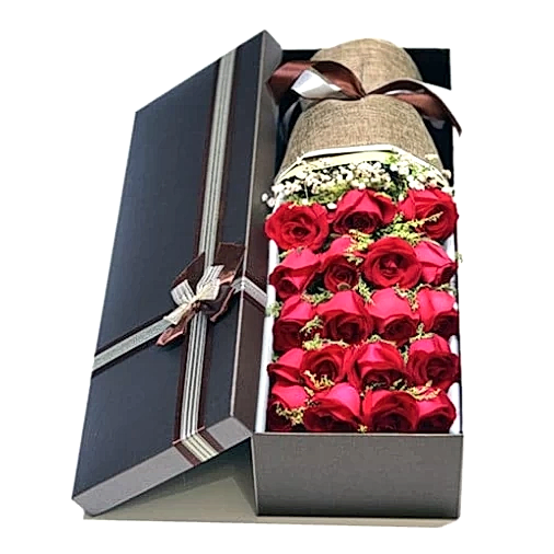 19 Red Roses in Luxury Box